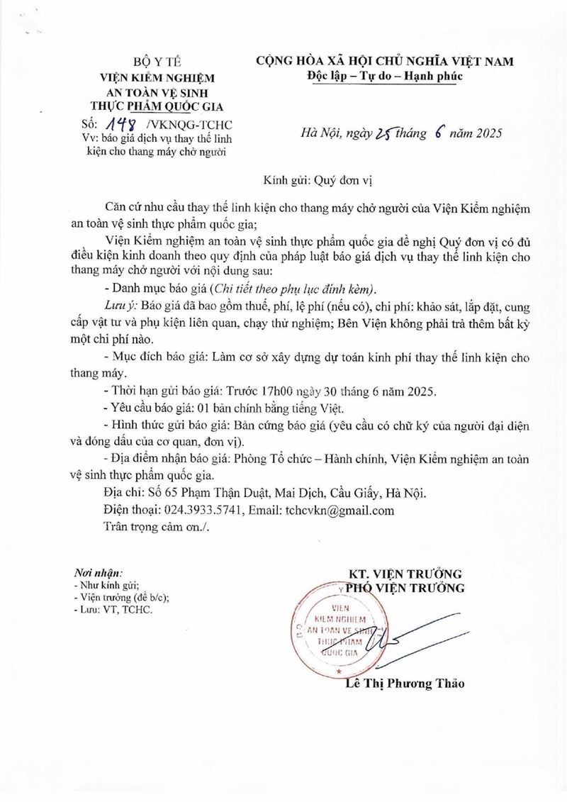 Công văn báo giá-1